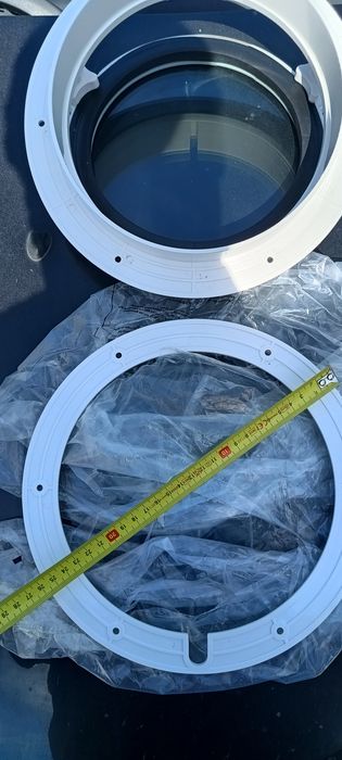 Hublou barca ,yacht Rotund Alb GAESHOW 26,5 CM