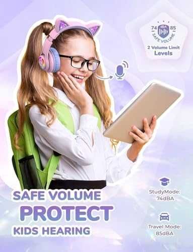 iClever детски Bluetooth слушалки 85dB