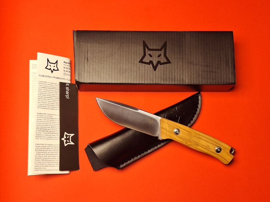 Ловен нож FOX с кожена кания ПРОМОЦИЯ
