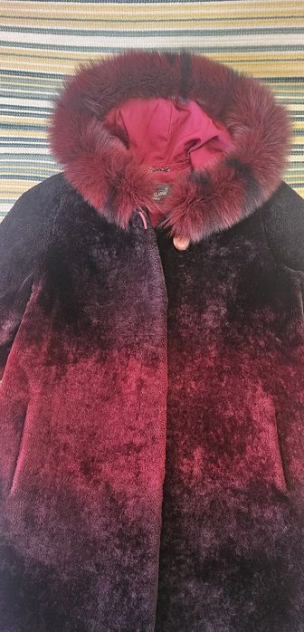 Шуба мутон / цигейка, размер 44-46