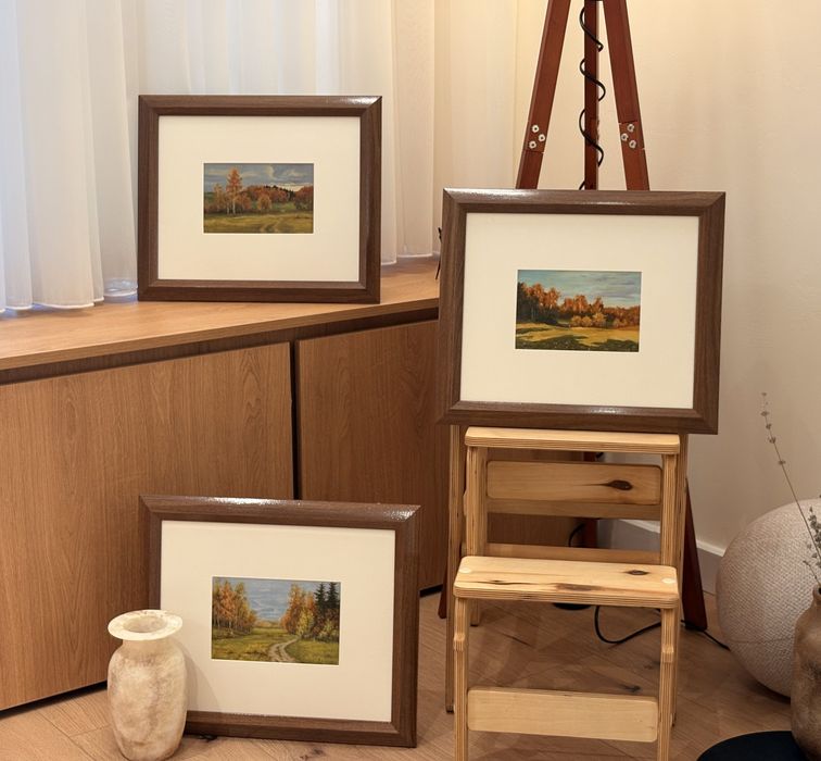 Картина маслом (осень) Rasim 3 штуки