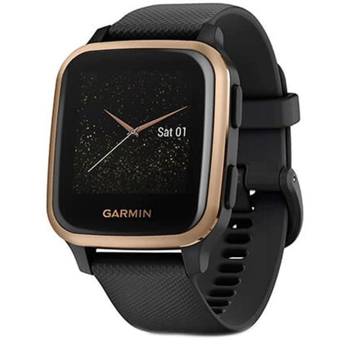 Ceas smartwatch Garmin Venu Sq, Music Edition, Black/Rose Gold