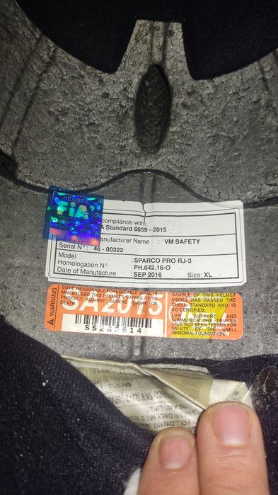 Каска SPARCO с валидна хомологация