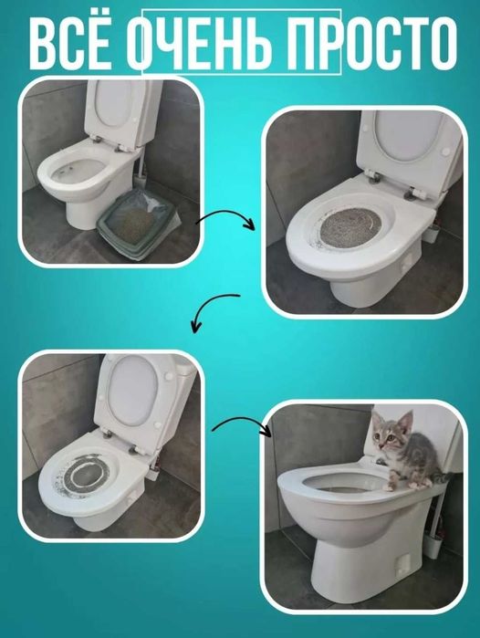 Лоток для приучения кошек к унитазу