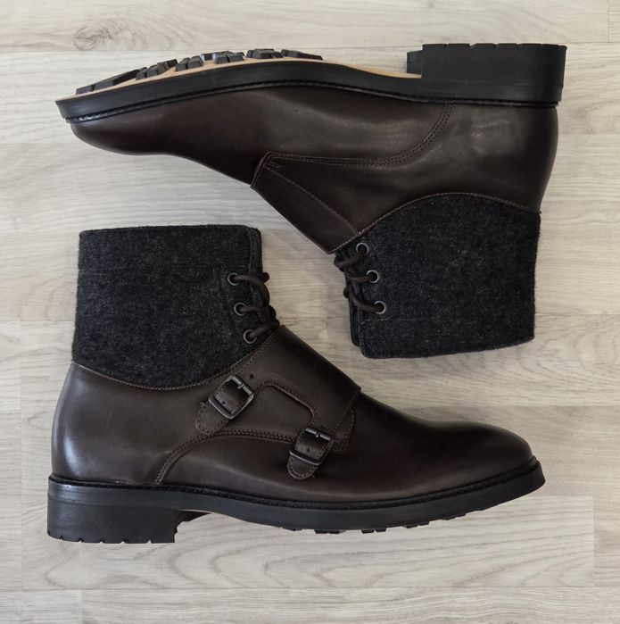 Мъжки боти естествена кожа Armani Jeans