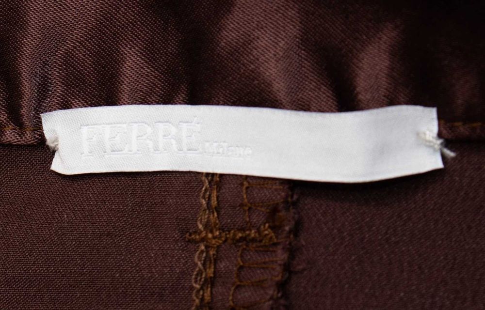 GIANFRANCO FERRÉ дамски панталон от сатен кафяв р-р 28