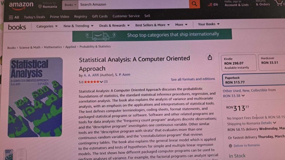 Statistical Analysis: A Computer Oriented Approach