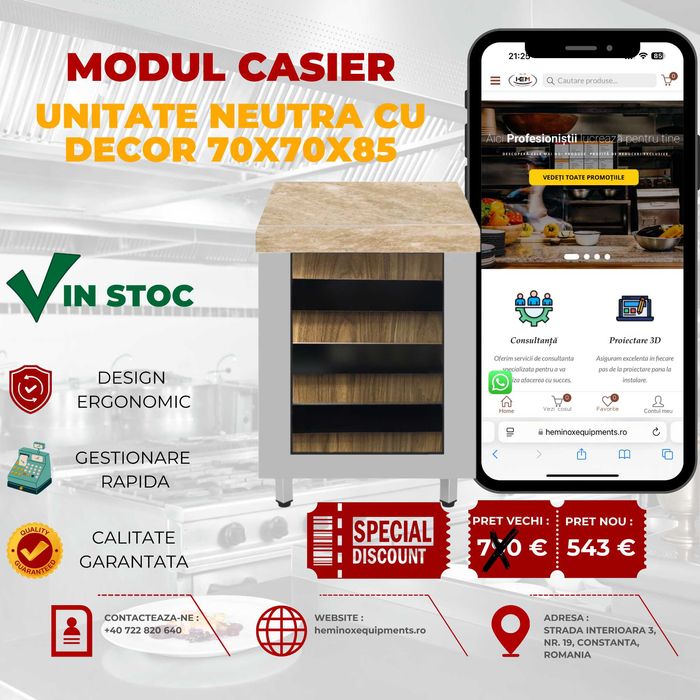 Linie Autoservire-Fastfood Vitrina Rece,Vitrina Calda,Casier IN STOC