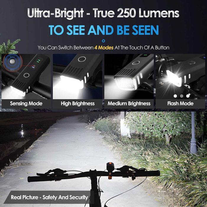 LED велосипедни светлини за нощно каране