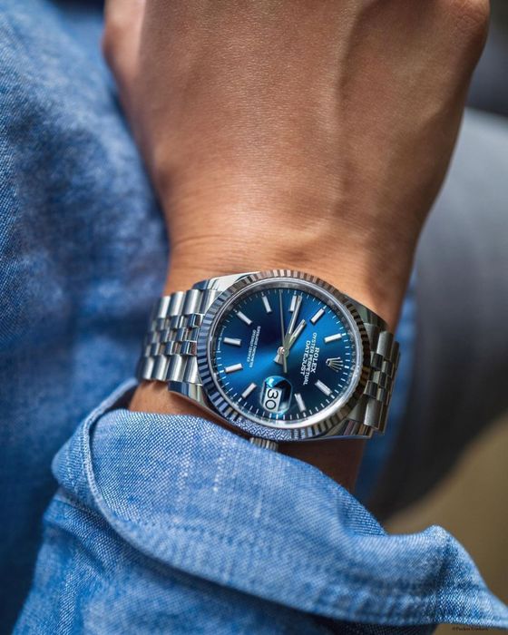 Rolex datejust blue dial 36,mm lady
