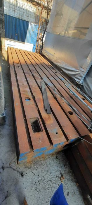 Vand mese montaj din fonta cu canale T, dimensiuni 6000x2000x400
