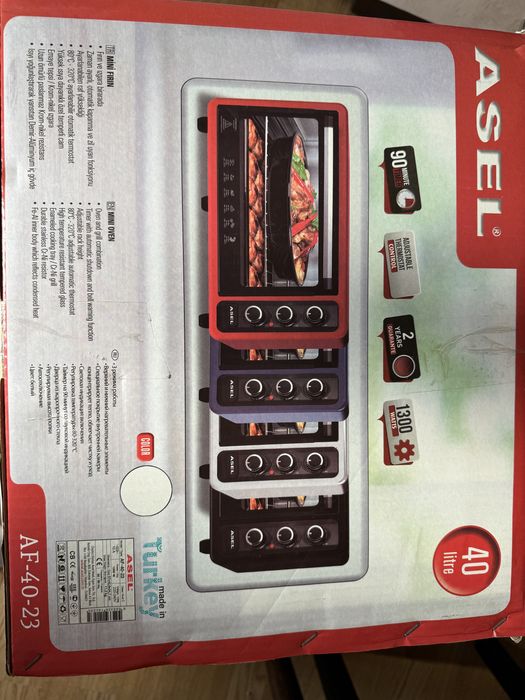 Електрическа настолна фурна AF-40-23 червена