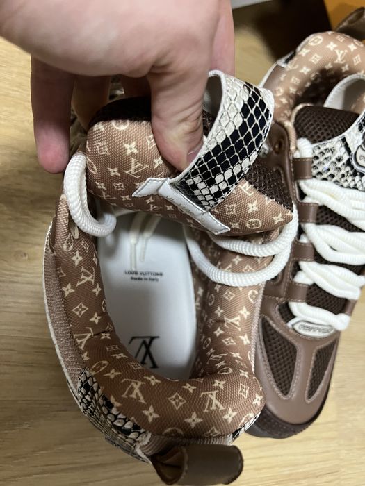 Adidasi LV Louis Vuitton Skate Sneakers Brown/Snake Skin 42/43