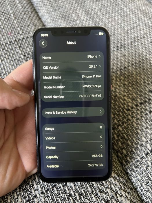 Iphone 11 pro green 256 gb bateie 100%