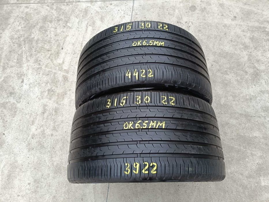 Doua anvelope de vara 315 30 22 continental ecocontact 6 dot 2022