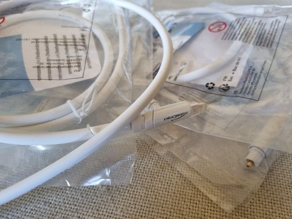 Pachet 10 buc Cabluri Audio Optic Digital "Kabel Direkt" 0,6 m. Noi