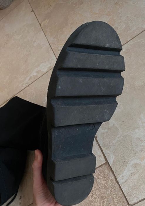 Cizme Musette peste genunchi 37 piele naturala intoarsa si  strech