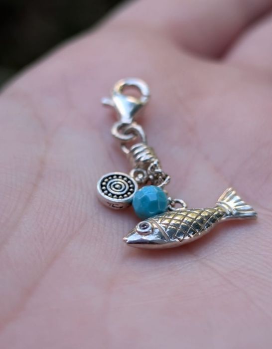 Vechi pandantiv charm Thomas Sabo, Ethno Fish Charm - 1325-646-17, din argint de 925, cu pandantiv pește