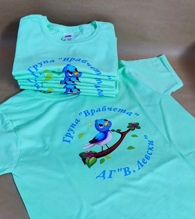 Детски тениски с качествен печат Детска градина ,Ясла ,Училище