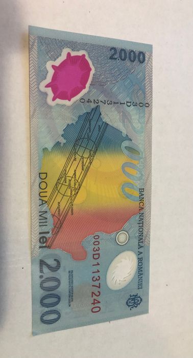 Vând bancnota 2000 lei eclipsa soare 1999