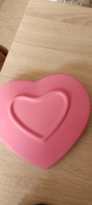 Свеча "сердечки" розовая.