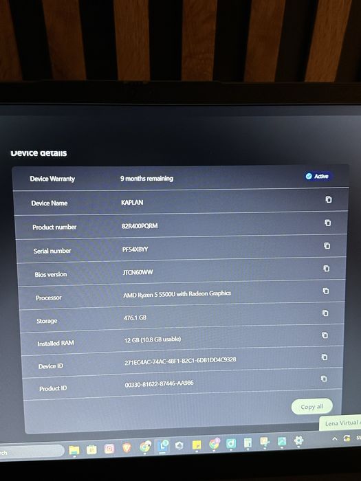 Lenovo Ideapad 1 15ALC7, 12GB RAM, 500GB SSD