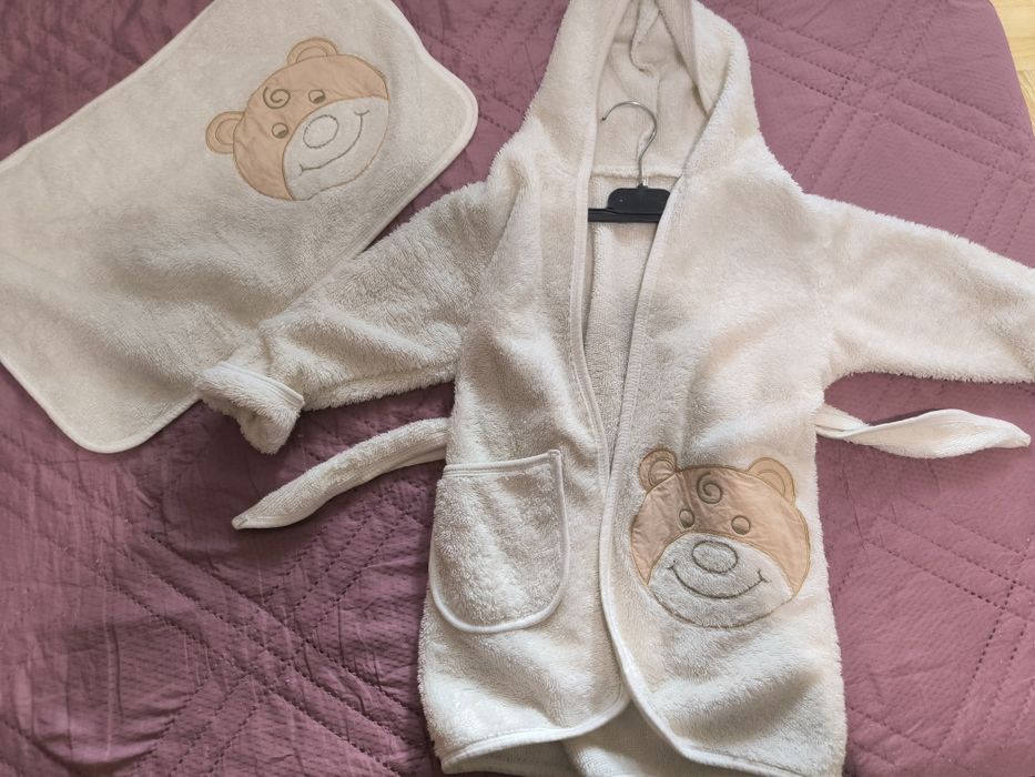 Халат + хавлия за бебе, универсален