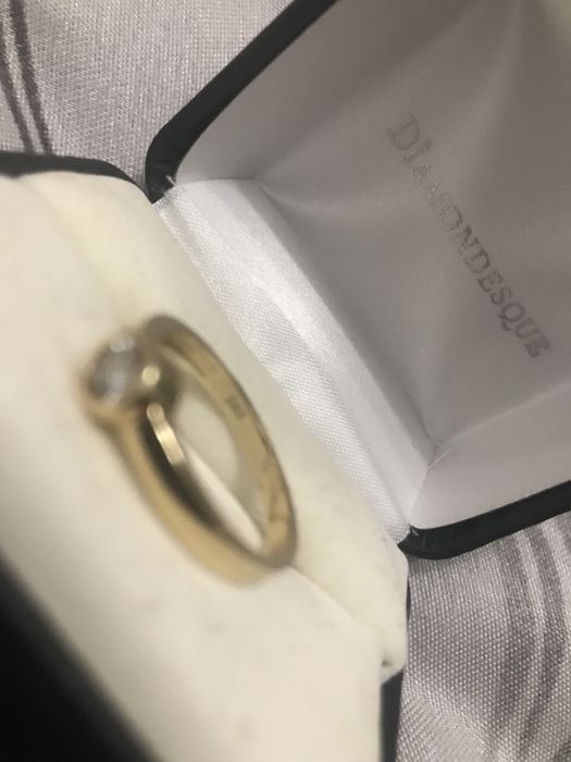 Inel aur  14 k dama cu piatra