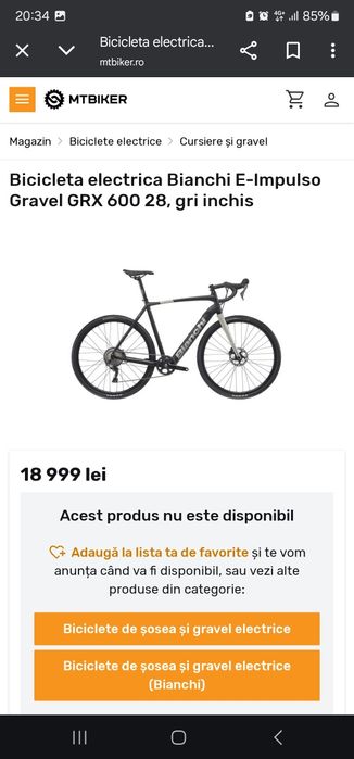 Cursiera electrica Bianchi încărcător original