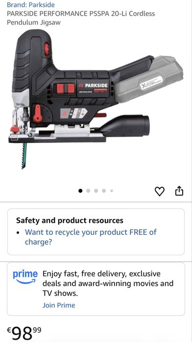 MDM vinde: Fierastrau pendular Parkside PSSPA 20-Li F4.