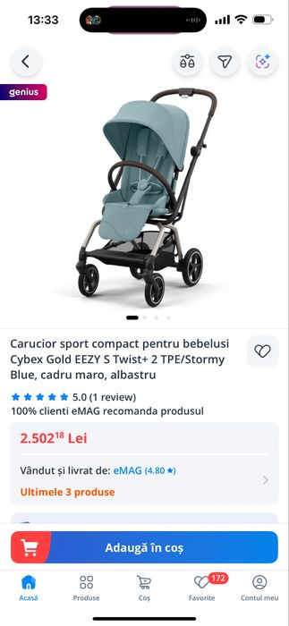 Vand carucior Cybex gold eazy s twist