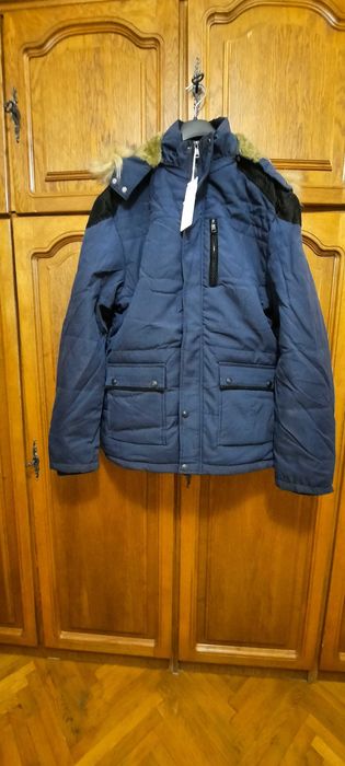 Geacă îmblănită David Outwear, XXXL, bleumarin, nouă cu etichetă