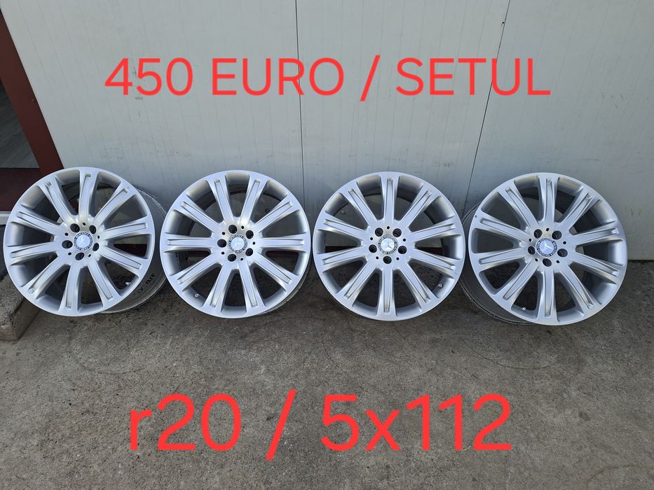 Set jante din aluminiu ORIGINALE r20 / Mercedes Vw Audi Skoda Seat / 5x112 / ET 29 / CU SENZORI DE PRESIUNE