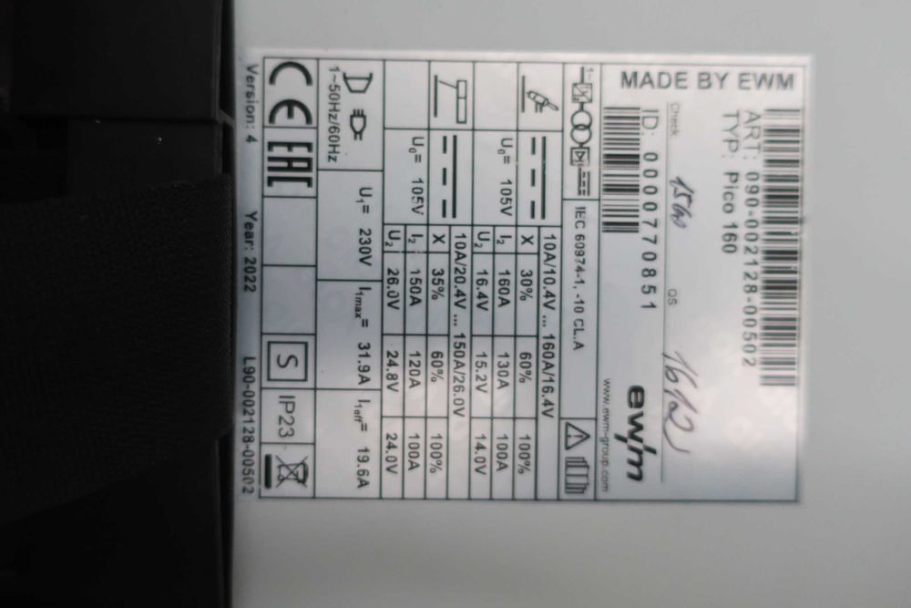 Заваръчен апарат, електрожен, EWM Pico 160