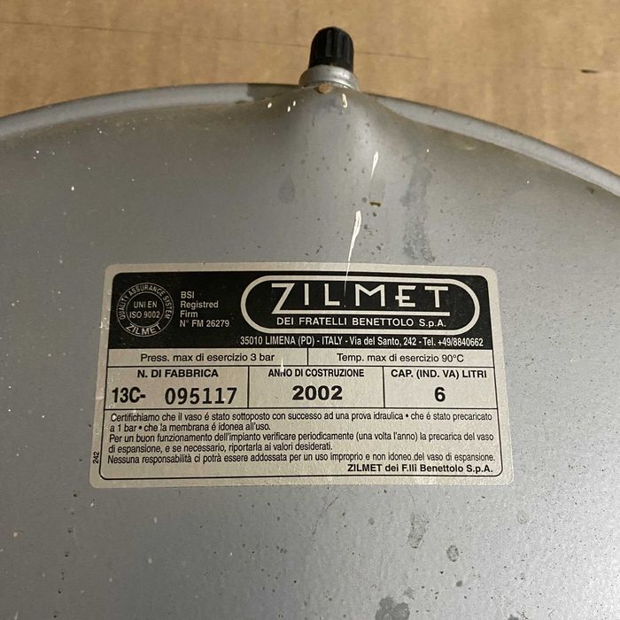 Vas expansiune ZILMET 6L centrala termica Ariston MicroTec T2 23MFFI