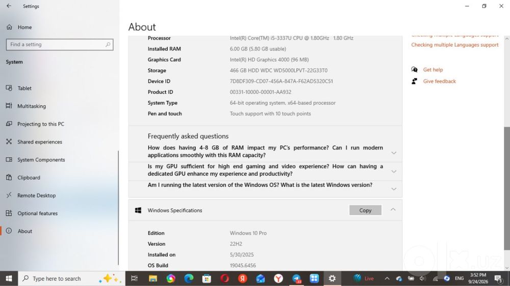 Notebook. Acer Core i5