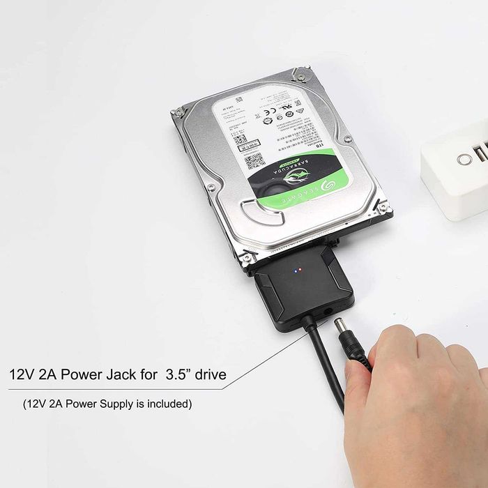 Кабел USB 3.0 и захранващ адаптер за харддиск 2,5 и 3,5 или SSD