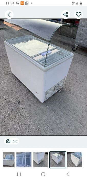 VITRINA de înghețată la cupă