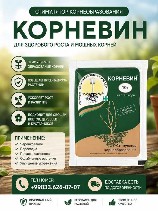 КОРНЕВИН – Илдиз хосил килувчи. Kornevin Ildiz dori,dostavka bor