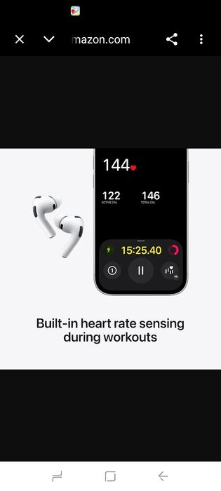 Безжични слушалки Apple AirPods Pro 3, активно шумопотискане, превод на живо, измерване