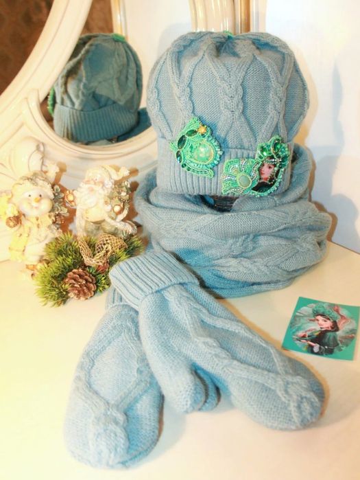 Продам шубу тедди с аксессуарами.