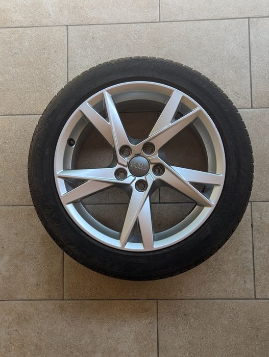 Vând jante aliaj Audi + anvelope vara în condiție foarte buna r17