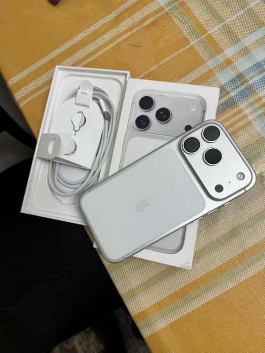 17 pro silver 256 tali 100% yomkist sim+esim