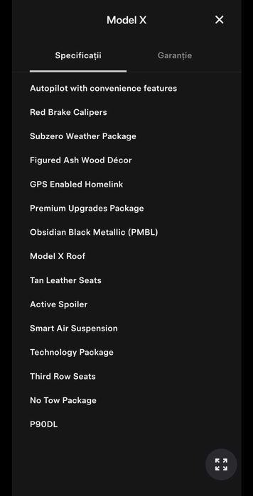 Tesla X p90DL Ludicrous 772cp 29.500e