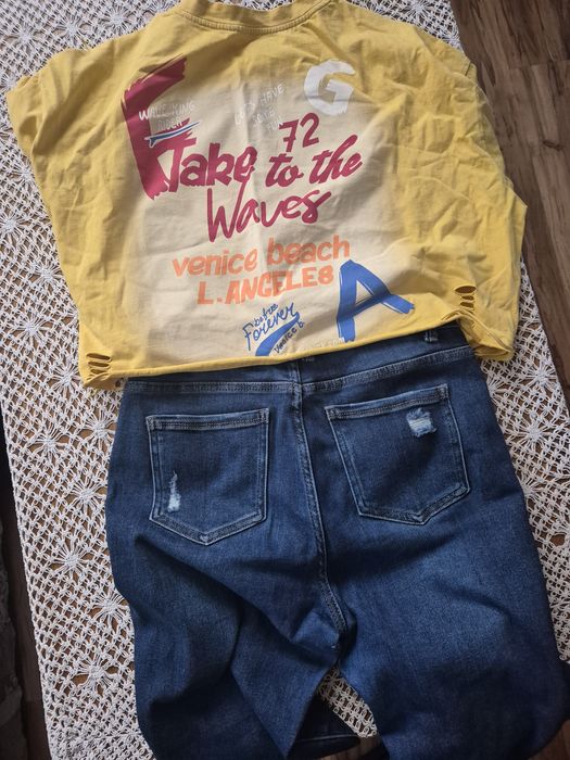 Сет Л/Хл  тениска + дънки