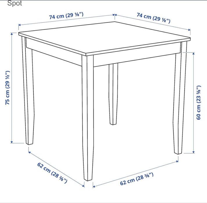 Vand masa ikea bucatarie 74/74/75