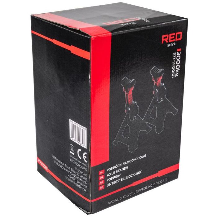 Set 2 capre sustinere, capacitate 3 tone, 272 - 405 mm, Red Technic