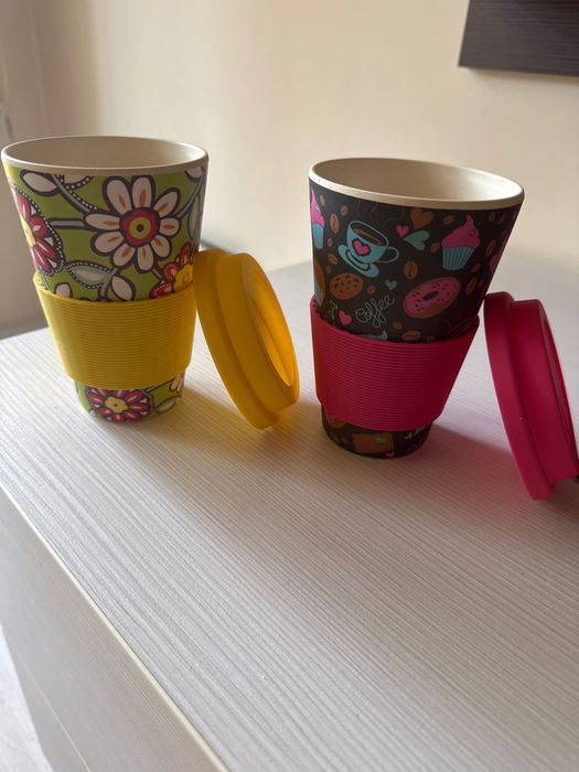 Бамбукови чаши с капак