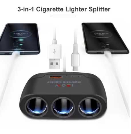 Сплитер за запалка за кола тир и др. 24V , 12 V