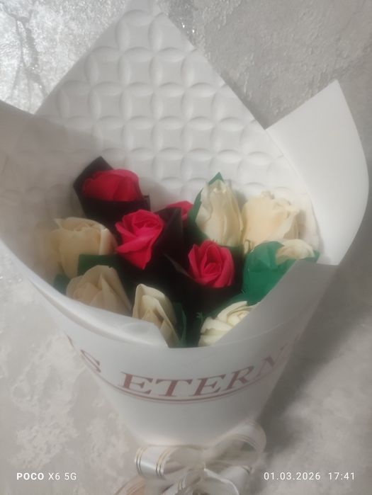 Букеты из мыла на 8 марта